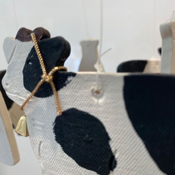 1980 Clay Whimsical Wind Chime of Cows and Milk Jugs NWT - Picture 10 of 17